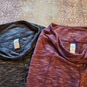 Maurices Athletic Pants: 2 Pair (Black and Maroon) Both SZ MED.